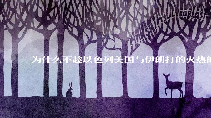 为什么不趁以色列美国与伊朗打的火热的时机收复台湾呢？